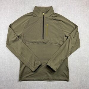 TITIN Tech Huckberry Pullover 1/4 Zip Compression Mens Small Olive Green Wicking
